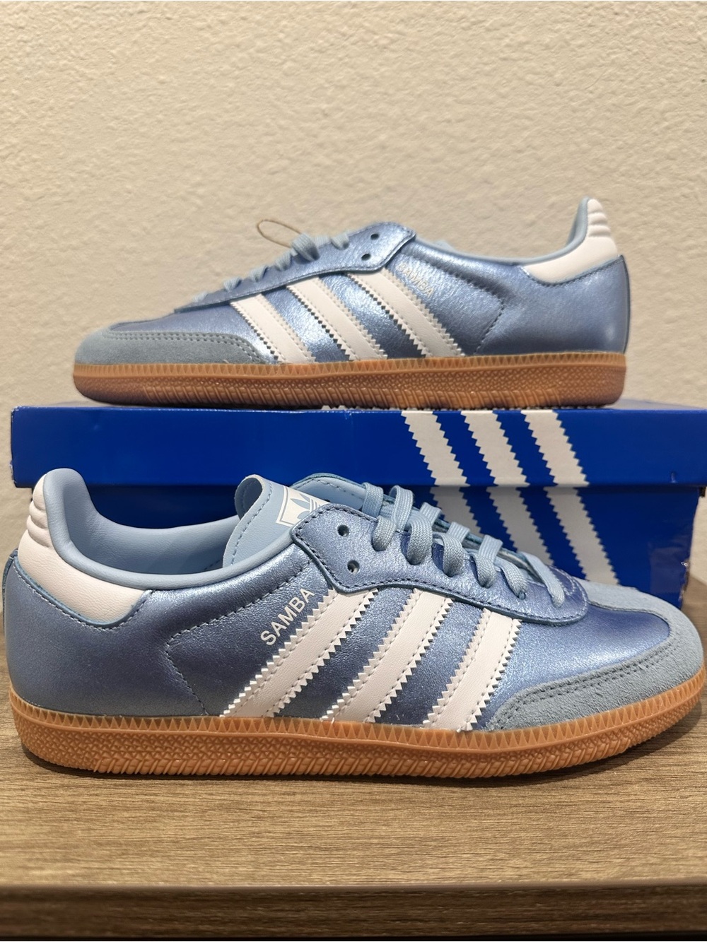 Adidas Youth Samba OG J Clear Sky White Gum Size 4Y